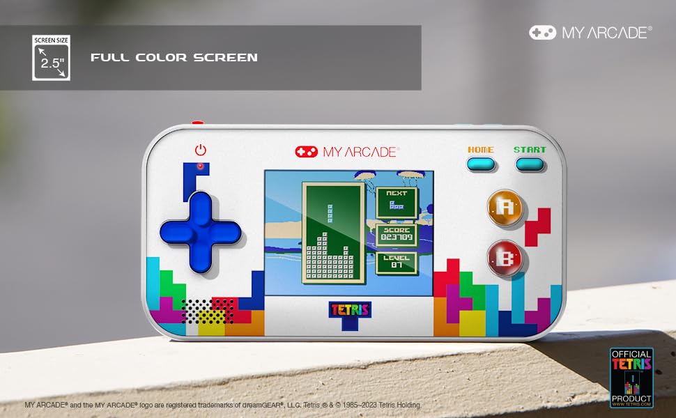 My Arcade Tetris Gamer V: Puzzle Games, Officially Licensed Portable Handheld Game with 201 Games, 2.5