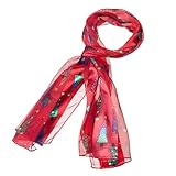 Purple Box Jewelry Christmas Tree Scarf One Size (Red)