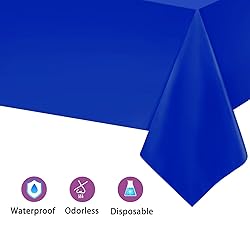 Kopokita 2PCS Royal Blue Plastic Tablecloths 54 x