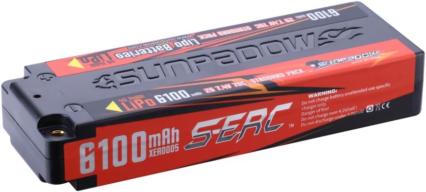 Sunpadow 2S Lipo-Akku für 6000 mAh, 7300 mAh, 70 C, 7,4 V mit ans T-Stecker, Softpack, RC-Fahrzeug, Auto, LKW, Tank, Buggy, Truggy, Racing  26