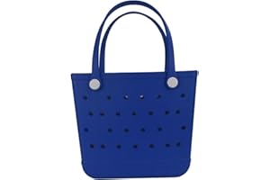 Chokoter Beach Bag, Waterproof Beach Tote, Rubber Medium Tote Bag, Washable and Durable Open Handbag for Boat Pool Sports