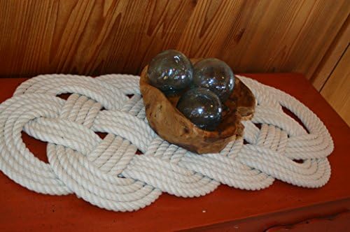 30" x 12" Cotton Rug or Table Center Piece Nautical Decor Bath Mat