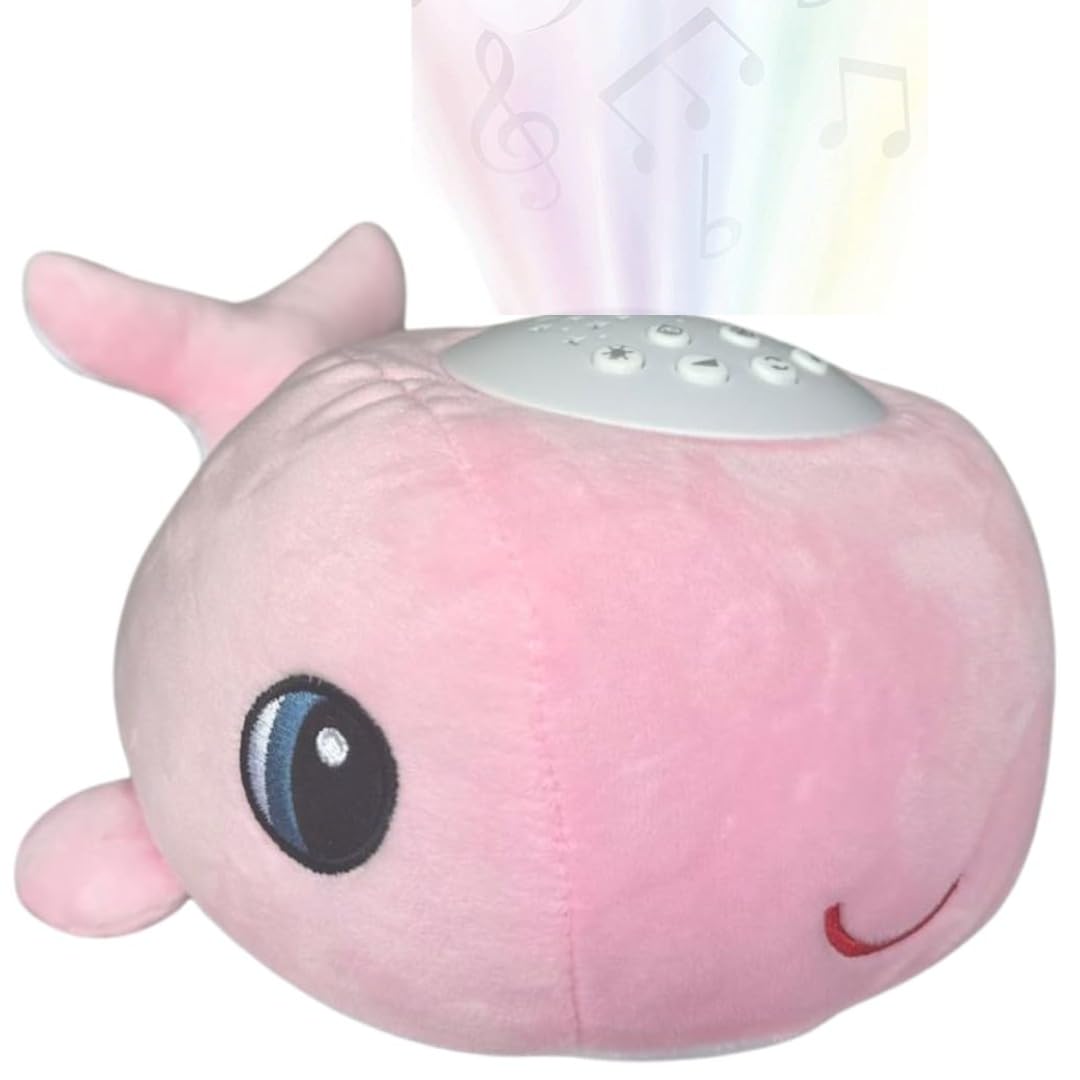 Cacchino® Baby Sleep Aid with Cry Sensor Award Winning Plush Whale Sleep Soother with 20 Lullabies White Noise and Soothing Sounds Smart Sensor Activation Machine Washable