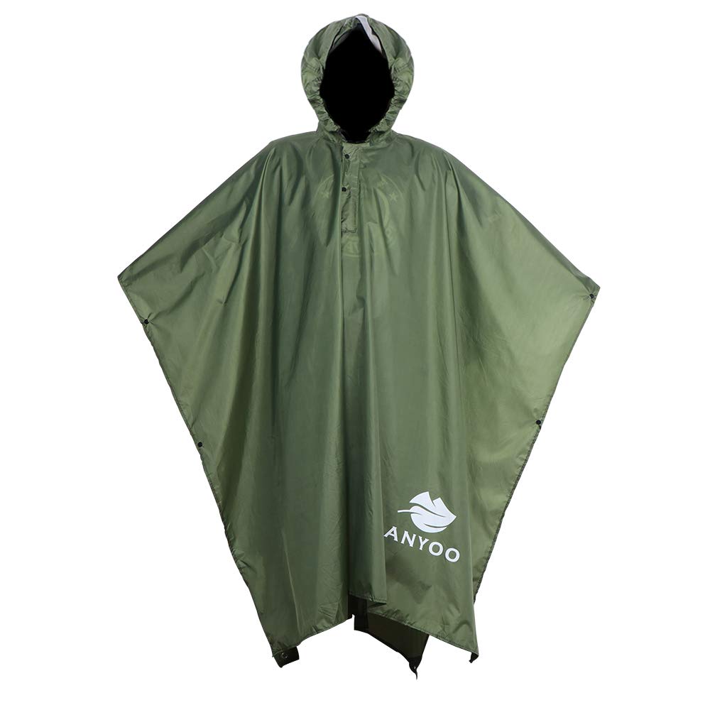 Poncho Impermeabile Riutilizzabile Con Cappuccio - Leggero, Compatto E Multiuso Per Outdoor