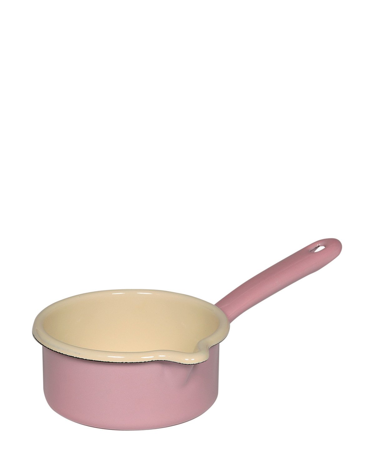Riess Classic - Household Articles Colour/Pastel Saucepan with Spout, Diameter-12 cm Pink