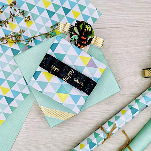 ANZON MORIES Reversible Gift Wrapping Paper for Any Occasion, 6 Sheets in 1 Roll, 6 Designs (17.5"x27.5", 44.5x70cm, 3.35Sq.Ft/Each) Super Strong 128GSM White Kraft Paper Duplex 2 Designs Wrap Tissue - Thumbnail 2