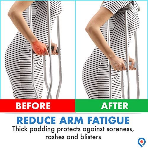 image for Pivit Ultra Crutch Accessory Kit | Universal, Gray | Includes Rubber F