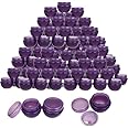 Beauticom® 10G/10ML (72 Pieces, Dark Purple) Frosted Container Jars with Inner Liner for Scrubs, Oils, Salves, Creams, Lotions, Makeup Cosmetics, Nail Accessories, Beauty Aids - BPA Free
