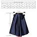 yige Women's High Waisted A line Skirt Skater Pleated Full Midi Skirt