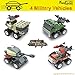 KareFLASH Building Block Vehicles Lego Compatible Bricks | 523 Pieces | Race Cars, SUVs, Military Trucks and Tanks | Pull Back Propulsion | Build and Play Race | Party Favors. Kids Just Love Them!