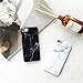 Imikoko iPhone 8 Case, iPhone 7 Case, Phone SE 2020 Case, Flexible Soft TPU Case Print Crystal White Matte Marble Pattern Slim Fit Snap On Hard Shell Back Case for iPhone 7/8/SE 2020