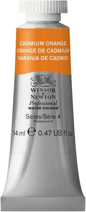 Winsor & Newton 14 ml Tube Professional Water Colour Paint, Cadmium Orange, 14 ml (Pack of 1)