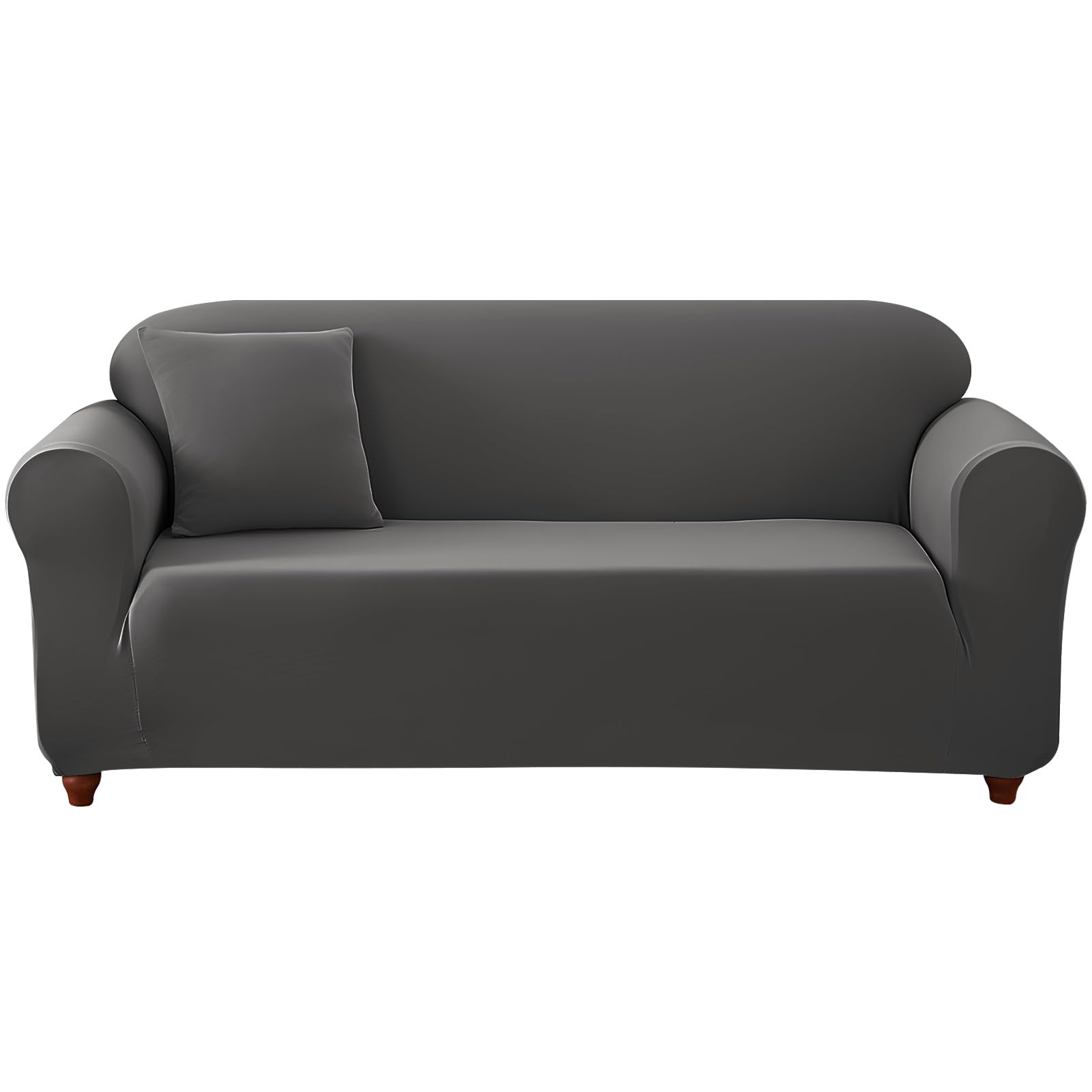 WOWTOY Sofa Covers High Stretch 1 2 3 4 Seater Sofa Slipcover Chair Loveseat Couch Cover for Dogs Pets Cats Stretch Elastic Sofa Cover for Living Room Furniture Protector (Grey, 2 Seater)
