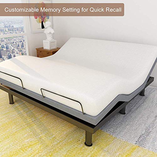 Milemont Adjustable Bed Base Frame Smart Electric Beds Foundation (King