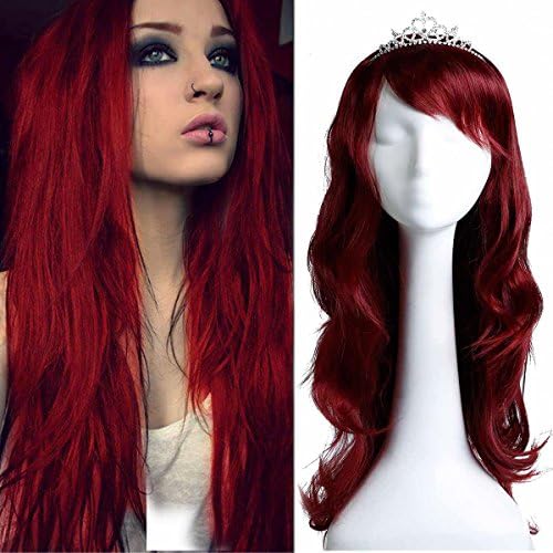 WTB Hair 28 '' Fashion Long Curly Synthetic Fake Hair Extensions Wigs for Black Women Cheap Red Wigs Cosplay Hair