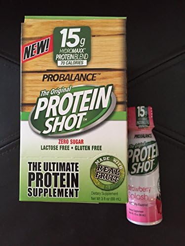 CASE OF 6 BOTTLES! ProBalance Original Protein Shot "Strawberry Splash" 3 fl.oz. per Bottle