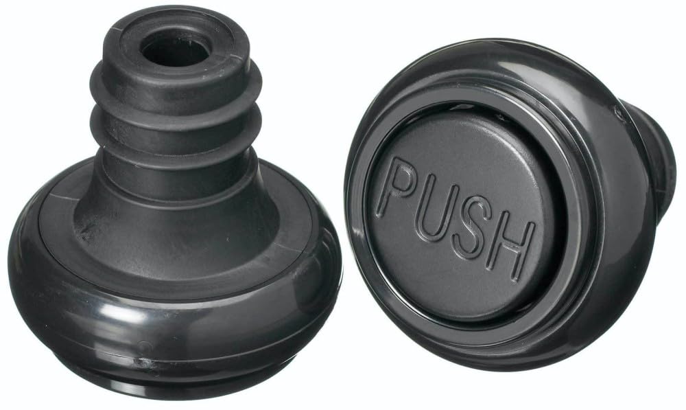 BarCraft Wine Vacuum Stoppers for KCBCWINSTOP, Pack of 2, Black