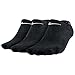 NIKE Women's Performance Cushion No-Show Training Socks (3 Pairs), Black/White, Medium