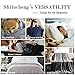 Shilucheng Goose Feathers Down Comforter, Soft 600TC Cotton Fabric, 850 Fill Power All Season Duvet Insert, Hotel Quality Comforter, Fluffy and Cozy (Grey, 80