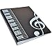 Music Themed Folder Music folder storage Holder,A4 Size Folder,40 Pockets,Treble Clef Folder (Black)