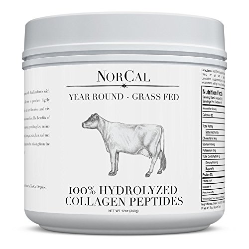 Norcal Organic Grass Fed Collagen Peptide Hydrolysate Powder, 12oz