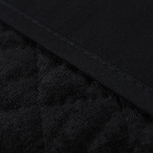 100% Cotton with Silicone Kitchen Everyday Basic Pot Holder Heat Resistant Coaster Potholder Oven Mitts with Pocket for Cooking and Baking Set of 2 Black - Thumbnail 5