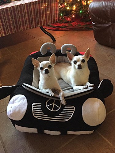 INCX Design-new Deluxe Cute Cozy Black Car Pet Beds Cover for Small-medium Dog 27.6"x19.7"x7.9"