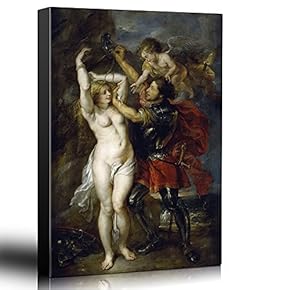 Oil Painting of Perseus Liberating Andromeda by Peter Paul Rubens - Baroque Style - Angels, Catholic, Christianity - Canvas Art Home Art - 12x18 inches