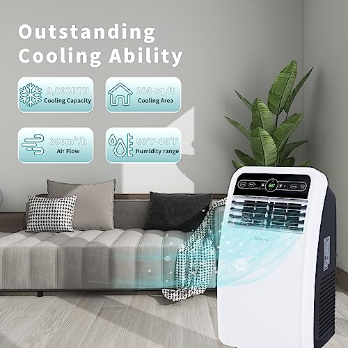 Shinco 8,000 BTU Portable Air Conditioner, Portable AC Unit with Built