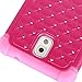 Galaxy Note 3 Case, Style4U Studded Rhinestone Crystal Bling Hybrid Armor Case Cover for Samsung Galaxy Note 3 N9000 N7200 with 1 HD Screen Protector and 1 Stylus [Hot Pink/Hot Pink]