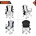 KingCamp Camping Heavy Duty Folding Oversize Padded Director's Chair with Carry Cooler Bag, Black&Grey, Black