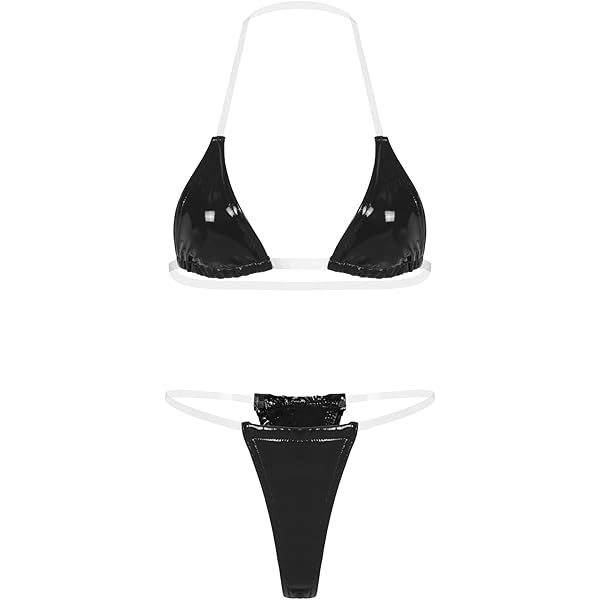 Amazon.com: YONGHS Womens Transparent Strap Bikini Set