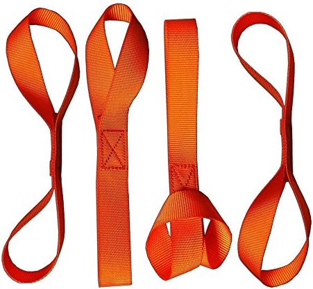 GVDOR Soft Loops Tie Down Extension Straps 12" - Heavy Duty 1,300lb. Workload &amp; 2,300lb. Breaking Strength Factory Tested Perfect for Motorcycle, UTV, Snowmobile and ATV