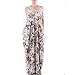 May&Maya Women's Low V-Neck and Low V-Back Maxi Dress (XL, Flower Print)