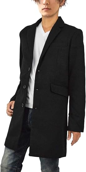 Amazon ラグタイム セレクト Ragtime Select チェスターコート ロング メンズ コート ロングコート ウール メルトン 厚手 ウール メルトン D 06 コート ジャケット 通販