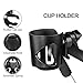 Stroller Cup Holder with Hook, Universal Cup Holder for Pushchair, Bike, Wheelchair, 360 Degrees Rotation Anti-Slip and Adjustable