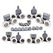 TopRay Shower Door Roller Shower Track Pocket Door Hanger Ball Bearings(4pcs Top & 4pcs Bottom) (Double Wheel, 25mm)