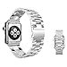 YISUYA 42mm Apple Watch Band, Solid Stainless Steel Metal Replacement Strap Classic Apple iWatch Wrist Band with Double Button Folding Clasp Silver