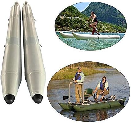 Amazon Com Pair Of Inflatable 1 2mm Pvc Diy Fishing River Pontoon Raft Boat Float Tubes New Sports Outdoors