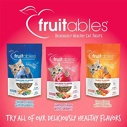 Fruitables Cat Treats Crunchy Treats For Cats Healthy Low Calorie Treats Packed with Protein