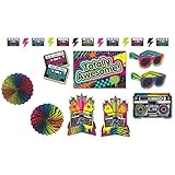 Totally 80's Party Sunglasses, Stereos and Cassettes Decorating Kit, Paper, Pack of 10