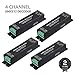 TORCHSTAR 4 Channel DMX Digital Tube DMX512 Decoder, Effective Output, 12-24V LED Light Converter, 4A Constant Current/Channel, RGBW/CCT, for Commercial, Residential and Stage Lighting, Pack of 4