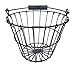 Wire Egg Basket, Round with Wood Handle, Black by EggBaskets