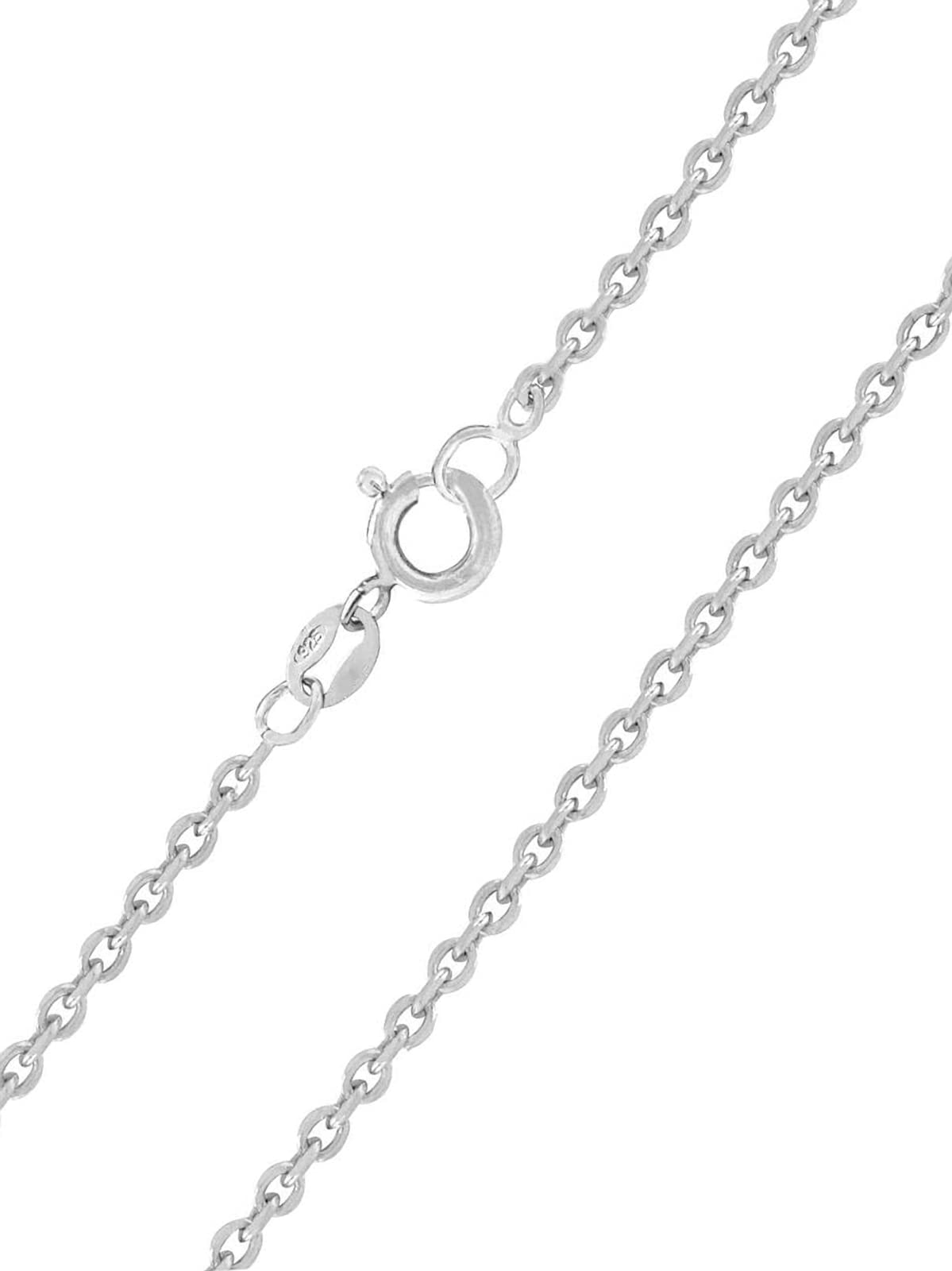 11" Inch Extra Large Length Sterling Silver 1.5 mm Wide Fine CABLE / Belcher Chain Anklet / Ankle Bracelet / Ankle Chain - 925 Sterling Silver - 11" Inch / 28 cm - Oval Links - Anklets for Women