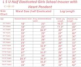 L S U Girls Pull Up School Trousers Navy Heart Pendant 15-16 Years view 2