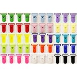 15-Color 50 pcs KAMsnaps&reg; Lead-Tested Starter Pack 1" KAM Plastic Pacifier Suspender Clip Holders for DIY Binky Baby Blanket Dummy Soother Toy Teething Ring Leash Bib Snap