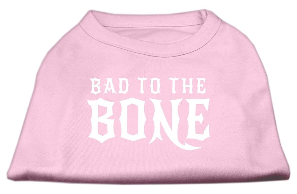 Mirage Bad To The Bone Dog Shirt, X-Small, Light Pink