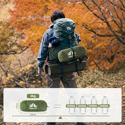 Night Cat Rainfly 1 Person Hammock Tent with Mosquito Net Waterproof Hiking Garden Camping Backyard Wild