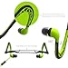 MUCRO Wired Headphones in-Ear Sports Headphones for Running, Behind The Neck Headphones, Stereo and Noise Isolating Earphones with Microphone, Sweatproof Earbuds Headphone, Green