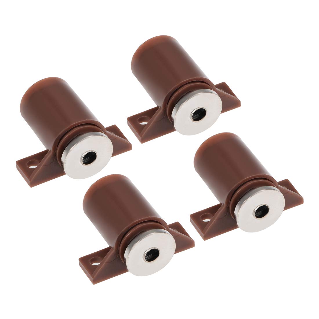 sourcing map Cabinet Door Magnetic Latch Catch for Bathroom Kitchen Cupboard Brown 4pcs